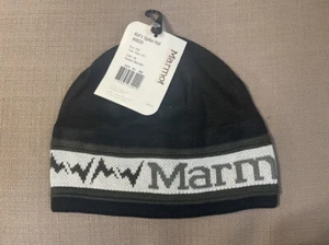 Marmot Kids' Spike Hat #0620 One Size Black/Gray 70% Acrylic 30% Wool - Picture 1 of 2
