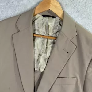 NWOT Brooks Brothers Mens 40R 1818 Madison Khaki Tan 2 Button Cotton Preppy Flex - Picture 1 of 12