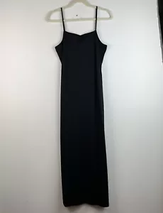 Vintage Y2K Express Trikot Maxi Schlupfkleid 5/6 schwarz Seitenschlitze Hoco Neu mit Etikett - Bild 1 von 12