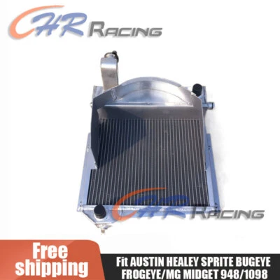 FOR AUSTIN HEALEY SPRITE BUGEYE FROGEYE/MG MIDGET 948/1098 ALUMINUM RADIATOR - Photo 1/4