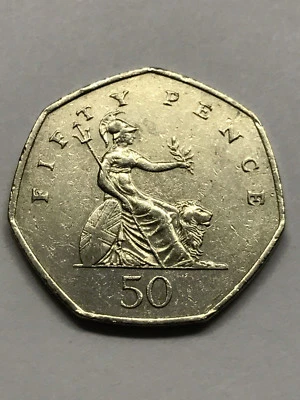 1997 Great Britian 50 Pence Fine+ #6207 - Image 1 of 2