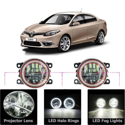 LED Fog Light Angel Eye Rings DRL Daytime Running Lamp Fit For Renault Fluence - Image 1 of 4