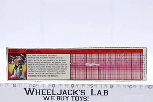 Wheeljack Action Figure Tech Spec 1985 Vintage Hasbro G1 Transformers - Picture 1 of 1