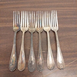6 ANTIQUE "WM ROGERS & SON AA" FORK - Pat. January 4, 1910 12 OZ - Picture 1 of 6