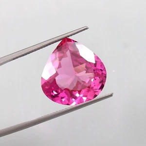 Corazón de zafiro rosa de Ceilán natural corte de piedras preciosas sueltas calidad premium 11x11 mm - Imagen 1 de 6