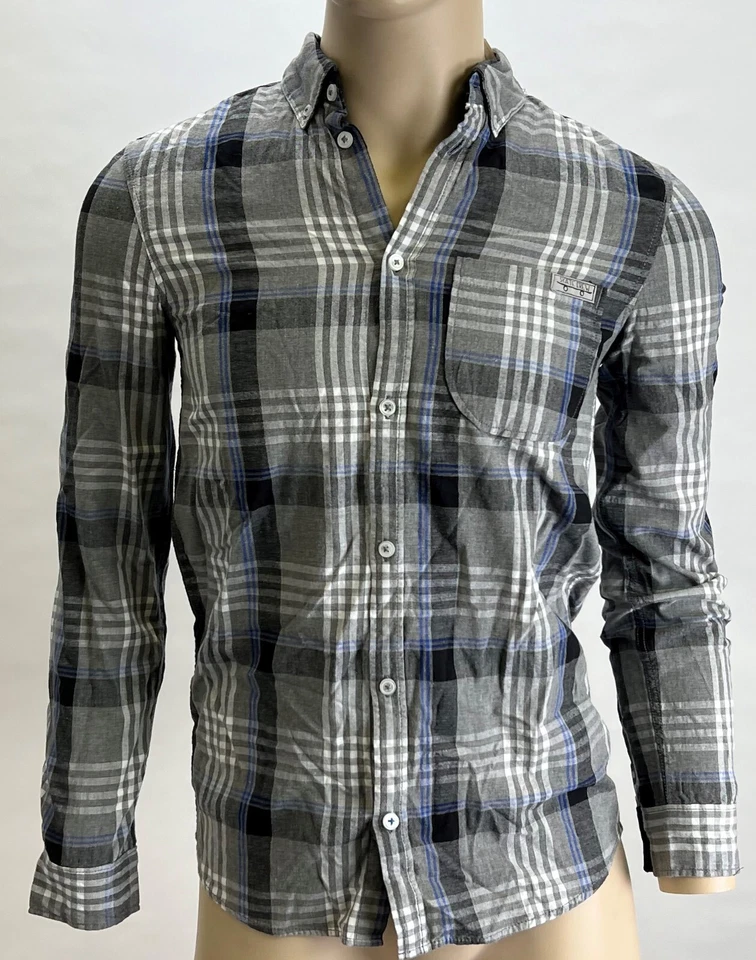 Camisa H&M Niño Manga Larga Cuadros Gris Azul Talla 14Y Minorista $17.95 Nueva con Etiquetas Nueva Foto 1 de 3