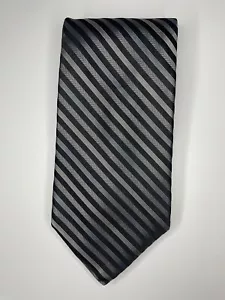 Corbata apt 9 / gris azul a rayas / 100% seda / L-56 pulgadas y W-3,75 pulgadas - Imagen 1 de 4