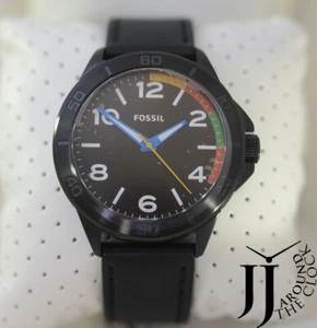 Neu Fossil Modern Century 3 Hand schwarzes Leder BQ2356 - Bild 1 von 5