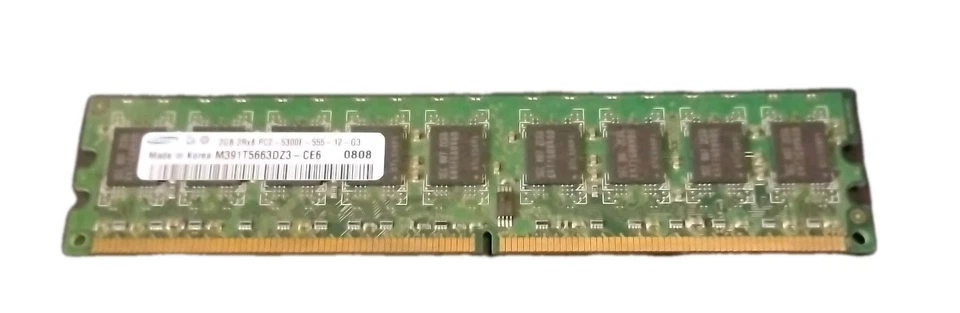 SAMSUNG 2GB DDR2 800MHz 2Rx8 PC2-5300E 555-12- G3 240pin Desktop DIMM RAM Mem - Image 1 of 2