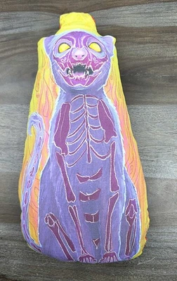 Cat X-Ray Skeleton Cat Pillow Halloween Decoration Spooky - Image 1 of 4