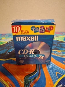 Maxell CD-R Music 9-Pack For Audio Recording 74 Minutes Assorted Colors New - Picture 1 of 4