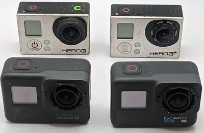 GoPro Hero Camera Lot: Hero 6, Hero 5, Hero 3+ and Hero 3, As Is For Parts Or Re - Image 1 of 4