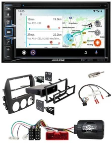 Alpine Bluetooth TMC USB DAB 2DIN Lenkrad Navigation für Mazda MX 5 NC 05-08 sch - Bild 1 von 11