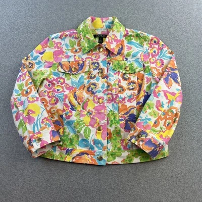 Chaqueta Lauren Ralph Lauren Mujer Mediana Estampado Floral Primavera Abotonada Damas Foto 1 de 4