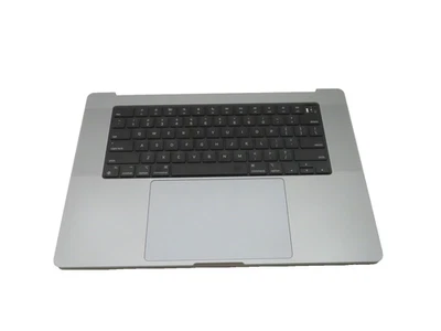 Apple MacBook Pro A2485 2021 16" Palmrest w/Keyboard Touchpad Battery Space Gray - Image 1 of 2