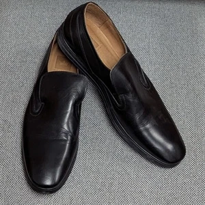Men's Saks Fifth Avenue Shoes Gotham Moccasins Italy Size 11 Black NEW - Picture 1 of 4