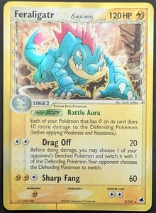 Tarjeta Pokémon Feraligatr Holo 2/101 EX Dragon Frontiers - Imagen 1 de 2