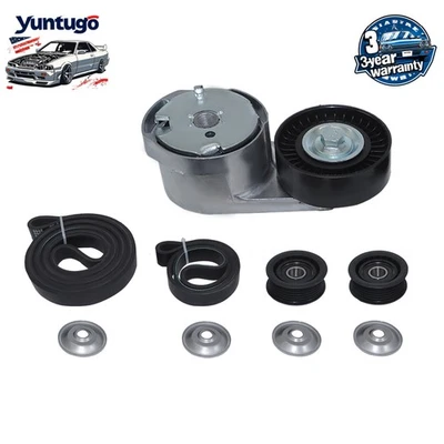 For Maserati Ghibli Levante Quattroporte 3.0T V6 4Pc Drive Belt Replacement Kit Foto 1 de 4