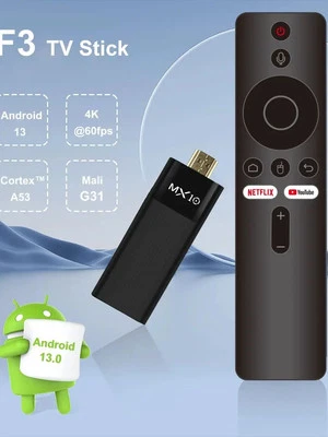 High-Definition Android 14 Smart TV Stick with Remote Control Dual WiFi 2.4G 5G - Image 1 of 4