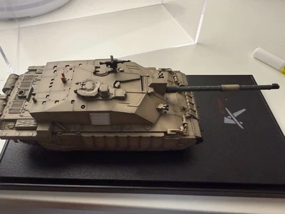 tanque Guerra do Golfo com Iraque British Challenger II batalha principal modelo acabado em escala 1/72 - Imagem 1 de 4