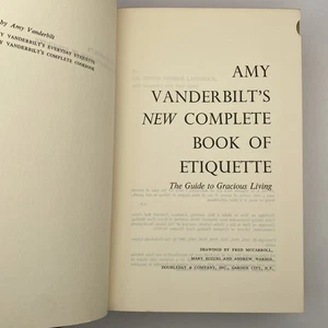 Amy Vanderbilt's New Complete Book of Etiquette 1967 HC Bridal Vtg 60s Housewife - Picture 1 of 23
