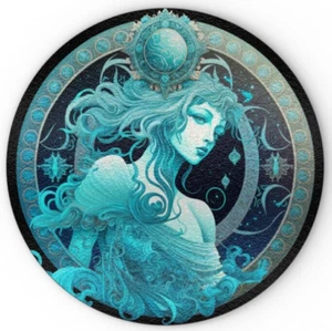 Aquarius Glass Chopping Board, Zodiac Star Sign, Water, Astrology, Kitchen Gift - Picture 1 of 3