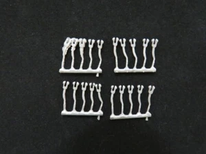 A.B.S SIDELINES 1:43 - 0 GAUGE WHITE METAL RODDING WIRE with FORK ENDS S.S91 - Picture 1 of 2