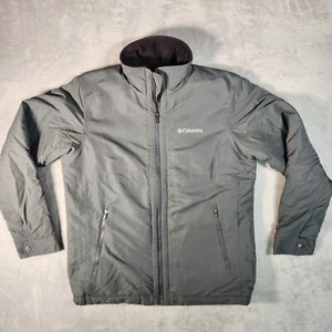 Columbia Jacket Mens Medium Gray Thick Fleece Lined Winter Rain Snow Chore Barn - Picture 1 of 12