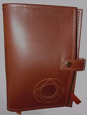 Narcotics Anonymous NA Basic Text How and Why BROWN Deluxe Double Book Cover  - Image 1 of 4