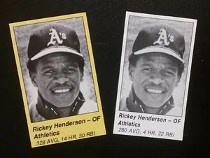 1990 & 1991 MLB All Star Game Program Inserts Rickey Henderson- Sharp & Centered - Picture 1 of 1