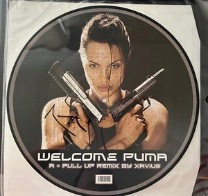 SUPER RARE - Welcome Puma ANGELINA JOLIE SIGNED Picture Disk Vinyl Record - Picture 1 of 2