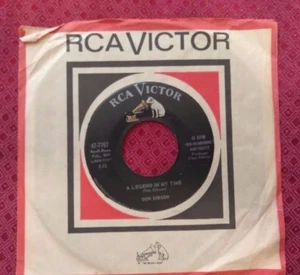 Don Gibson "Far Far Away / A Legend In My Time" RCA Victor 47-7762 w/Co. Sleeve - Picture 1 of 5