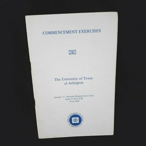 January 1968-1969 University of Texas Arlington Commencement Exercises Program - Picture 1 of 1