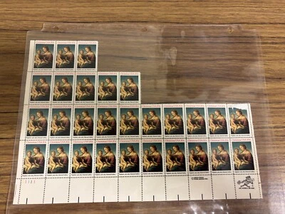 Scott # 2063 - US Block Of 28 Postage Stamps Raphael Madonna & Child MNH - 1983 - Image 1 of 4