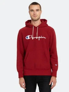  Champion Premium Reverse Weave Big Script Logo Hoodie - Mulled Berry - Bild 1 von 2