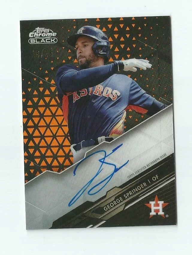 George Springer 2020 Topps Black Chrome Auto  16/25 - Image 1 of 1