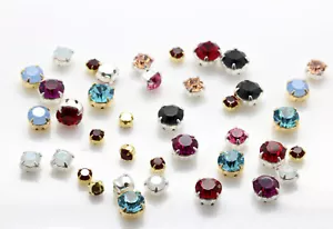 Genuine Preciosa Czech Crystal Chaton MAXIMA Crystals in Setting for Sewing - Picture 1 of 23