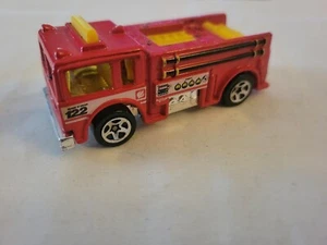 Hot Wheels - FIRE-EATER FIRE-TRUCK Flyin' Colors 5-Spokes Malaysia 76 NEAR MINT. - Picture 1 of 6