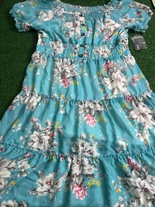 Lapis Damen Kleid Blumen Türkis Größe XL Neu mit Etikett - Bild 1 von 13