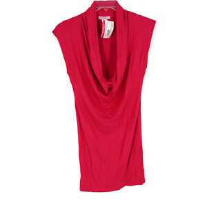Supre Cowl Neck Extended Shoulder Tunic Pink  knit - Small Rubelite