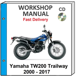 YAMAHA TW200 TRALWAY 2000 - 2017 SERVICE REPAIR SHOP MANUAL CD - Picture 1 of 1