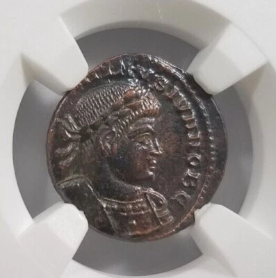 Constantine II Roman Empire BI Nummus AE3/4 NGC XF Ancient Epfig Hoard Pedigree - Image 1 of 4