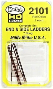 HO Scale Kadee #2101 Red Oxide Ladders for Ends & Sides Freight Car Detail Parts - Picture 1 of 3