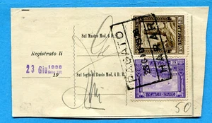 1938 SOMALIA- PITTORICA c.30 e c.50 USATI COME MARCHE DA BOLLO (279182) - Picture 1 of 2