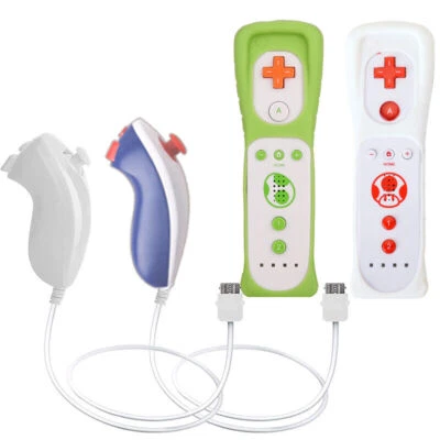 Built In Motion Plus Remote Controller& Nunchuck+Case For Nintendo Wii Wii U - Image 1 of 4