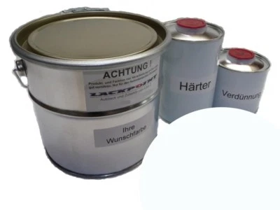 LACKPOINT Set 1,5 litri penna stilografica 2K High Solid bianca primer vernice auto vernice punto nuovo!