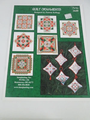 QUILT ORNAMENTS Christmas Cross Stitch Pattern Booklet Pamela Kellogg 2640 - Image 1 of 2