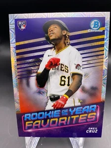 ***LOTE DE 3*** Oneil Cruz - Mojo Refractor ROY Favoritos - 2022 Bowman Chrome - Imagen 1 de 2
