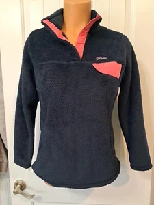 Patagonia Better Sweater Re-Tool Sherpa Fleece Girls XL Age 14 Navy Blue - Picture 1 of 7
