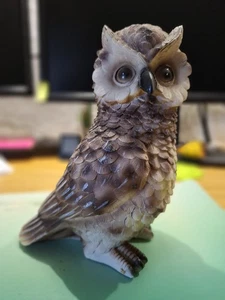 Fantastische Eule Naturnachbildung Dekoration 17 cm Uhu - Bild 1 von 6